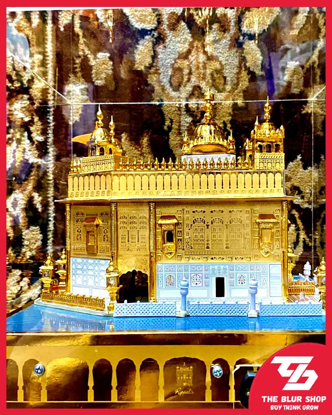 Golden Temple Replica (12x12x12) With LED Lights & USB Pen Drive (32GB)