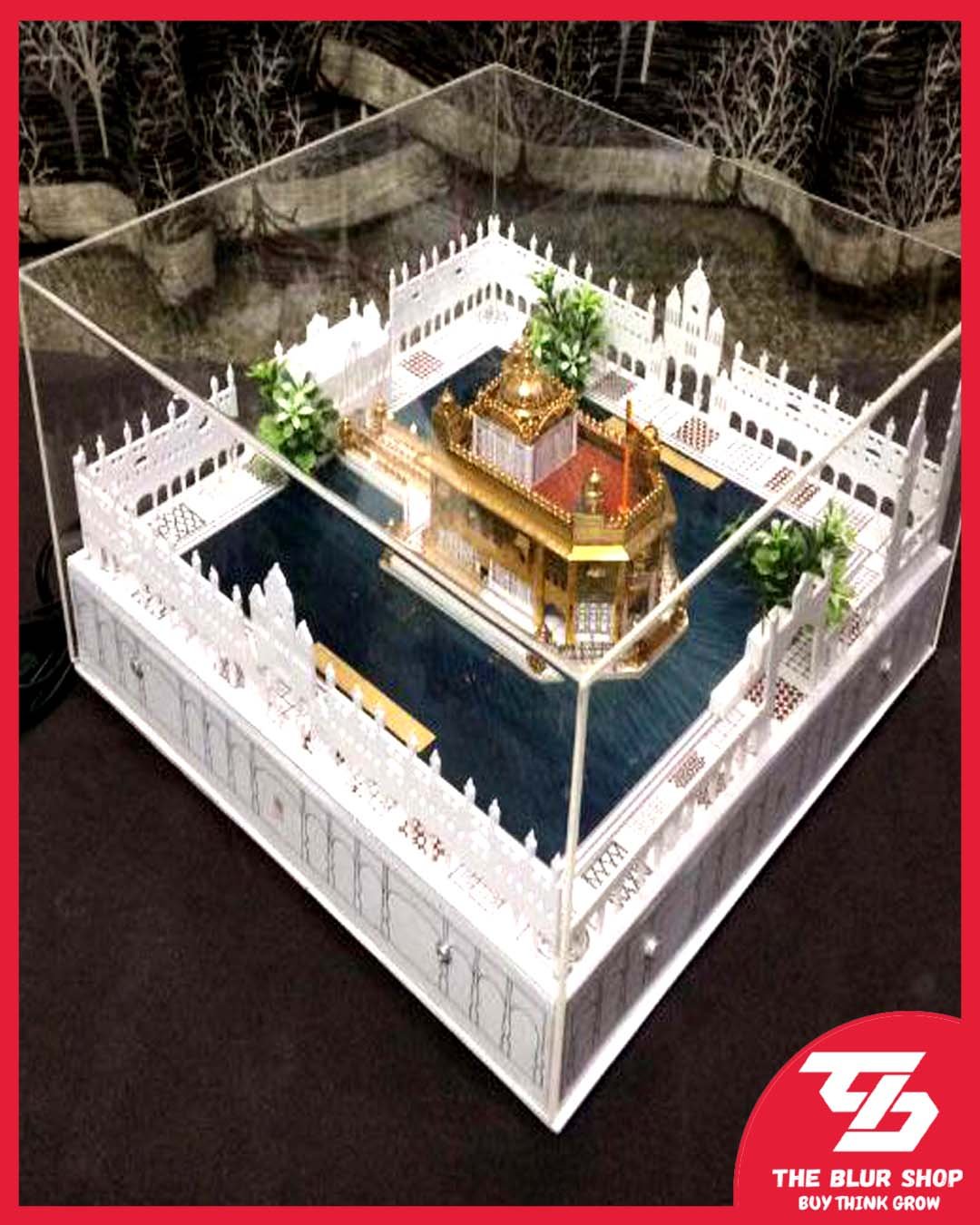 Golden Temple Replica (12x12x7) With LED Lights & USB Pen Drive 32GB