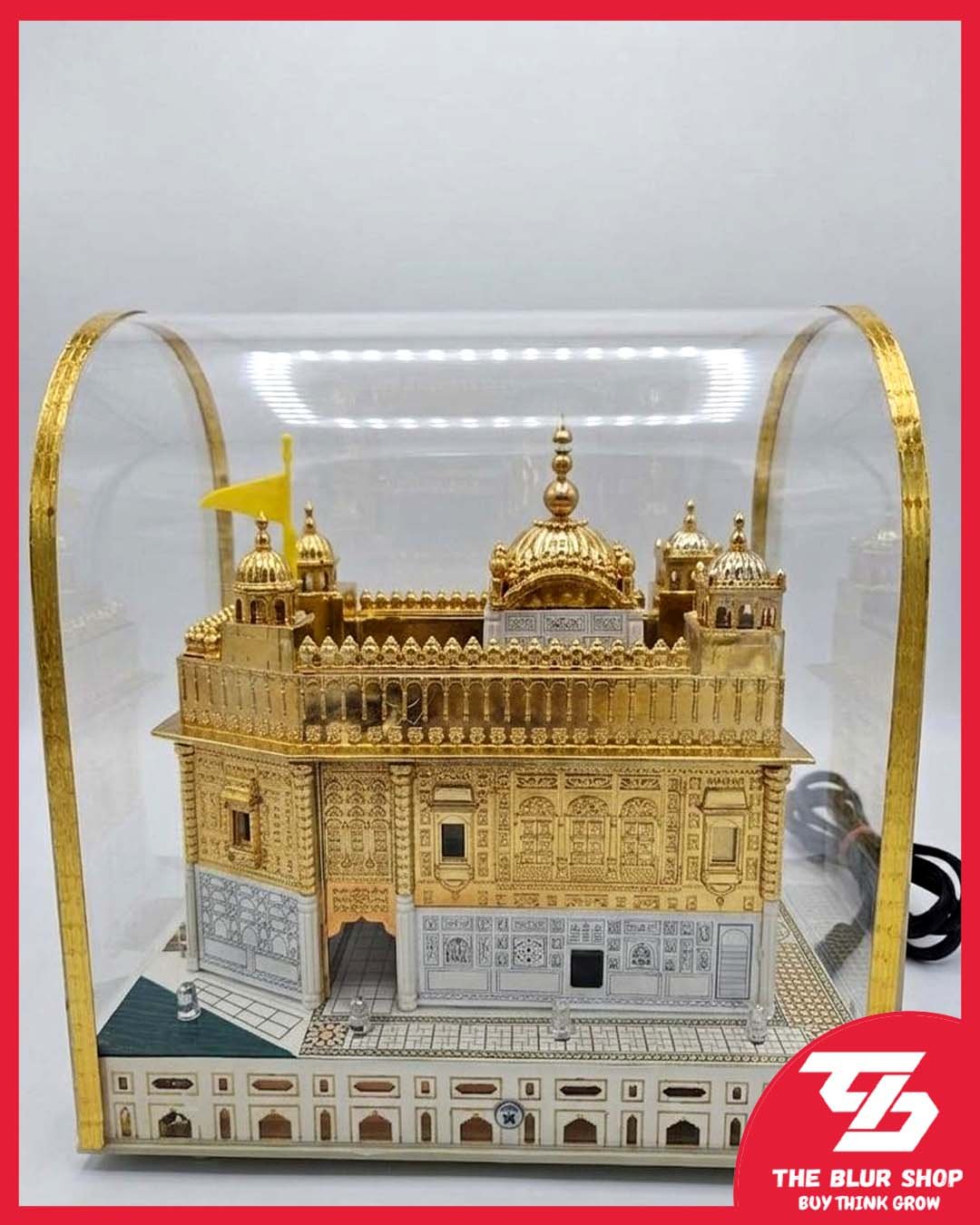 Golden Temple Replica with LED Lights (7×9 Inches)