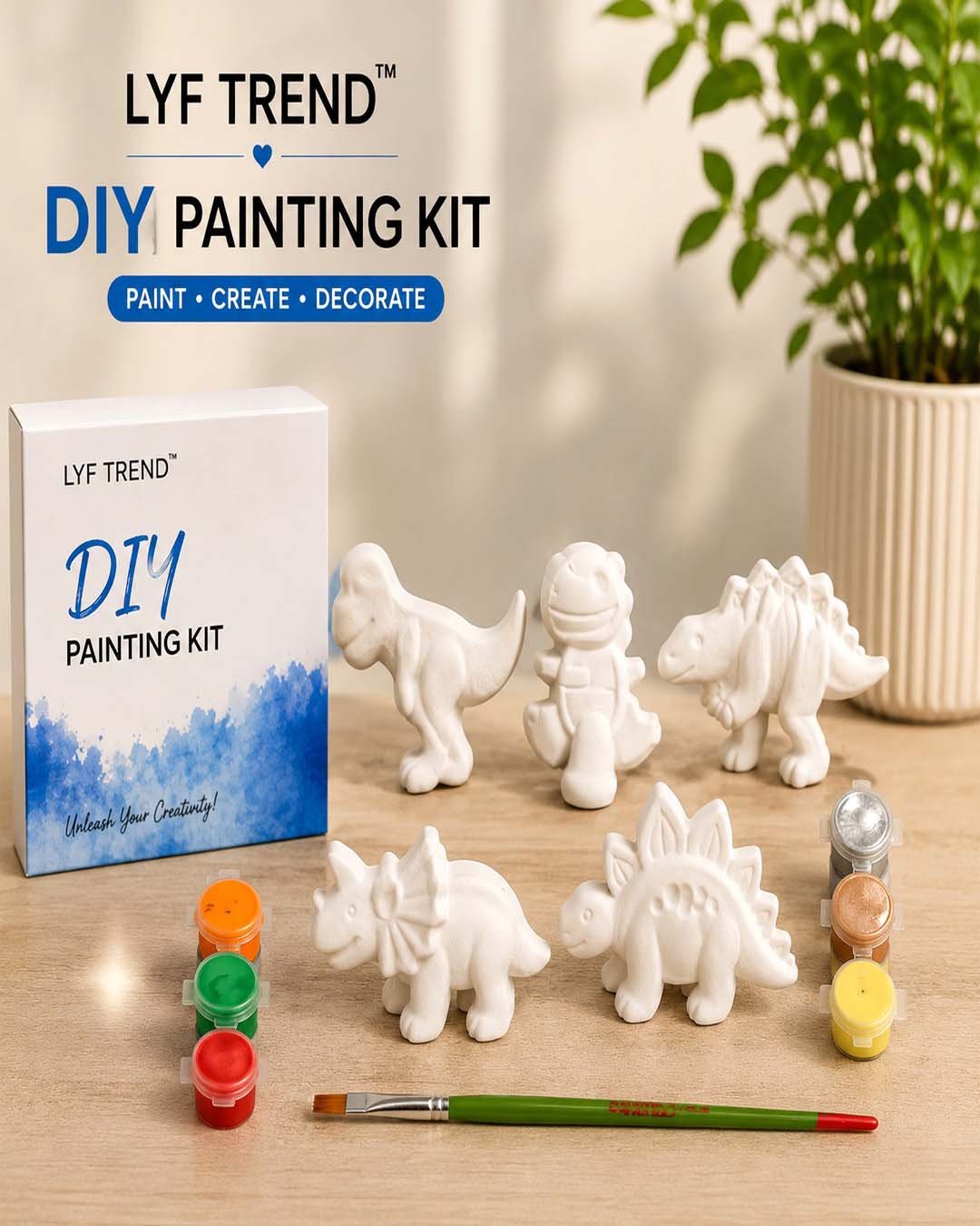 LYF Trend Dinosaur Adventure DIY Painting Kit (5PC SET)